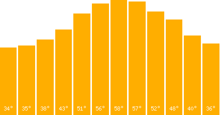 Bergen temperature graph